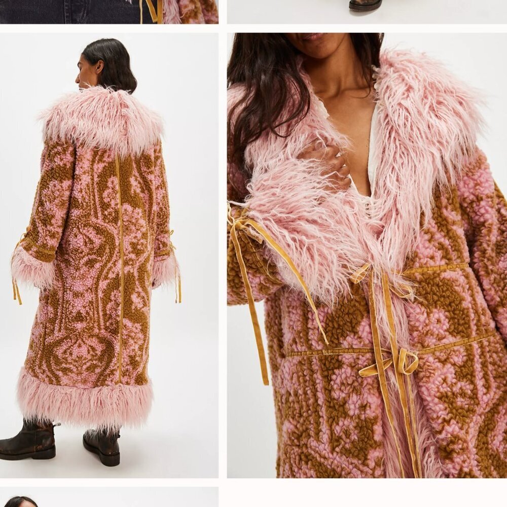 ***ISO*** Free People Bali True North Faux Fur Coat Size XS